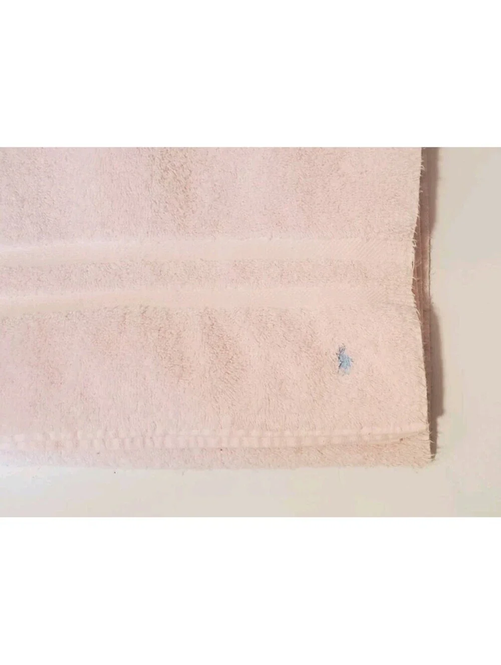 Vintage Polo Ralph Lauren Pink Bath Towel Blue Pony Logo 45x27